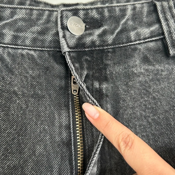 EVIDNT Brigade wide leg black vintage wash jeans size 27 - Picture 12 of 15